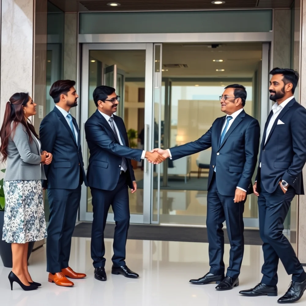 Client visit transport in Salem - executives welcoming business guests